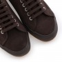 Zapato ante marrón con cordón Superga