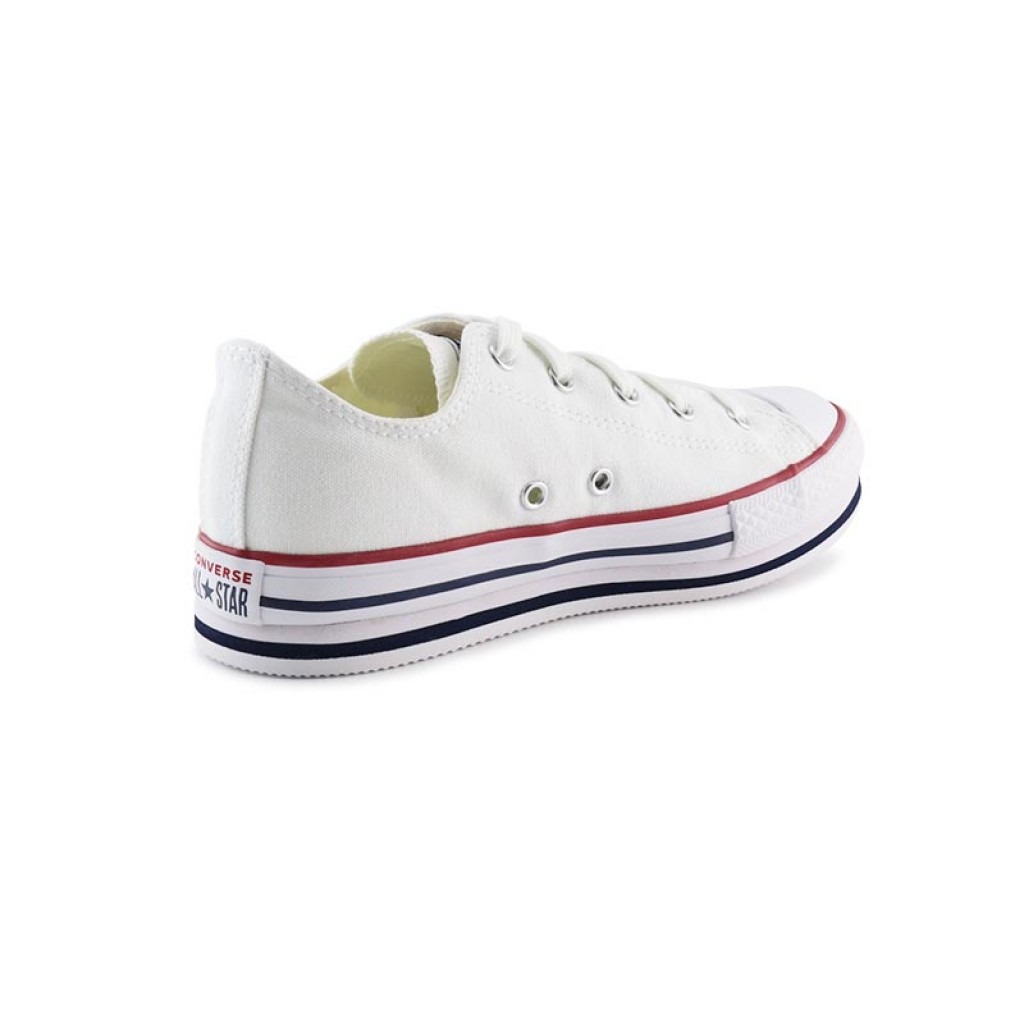 Zapatilla de lona blanca junior con plataforma Converse