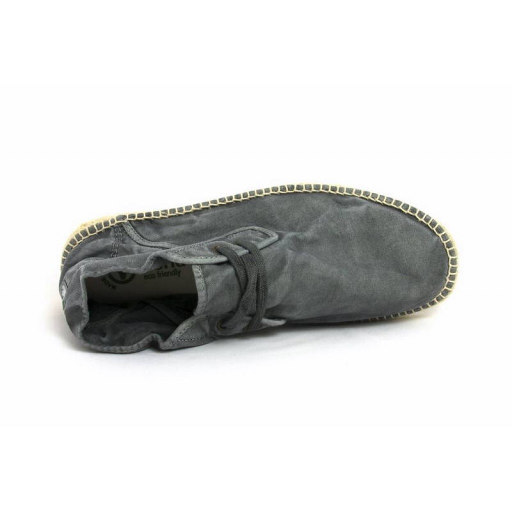 Alpargata bota gris lavado con cordón Natural World 
