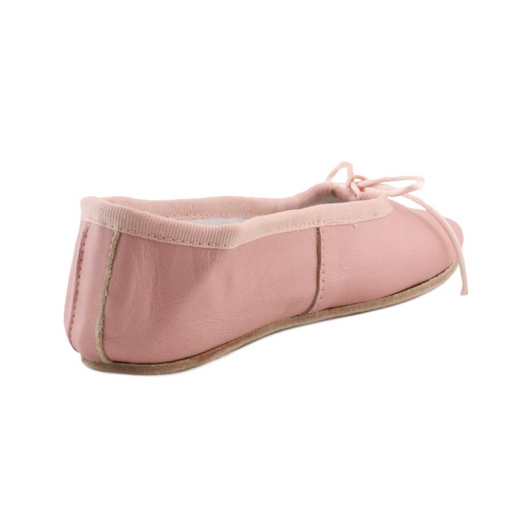 Zapatilla ballet piel rosa suela dura