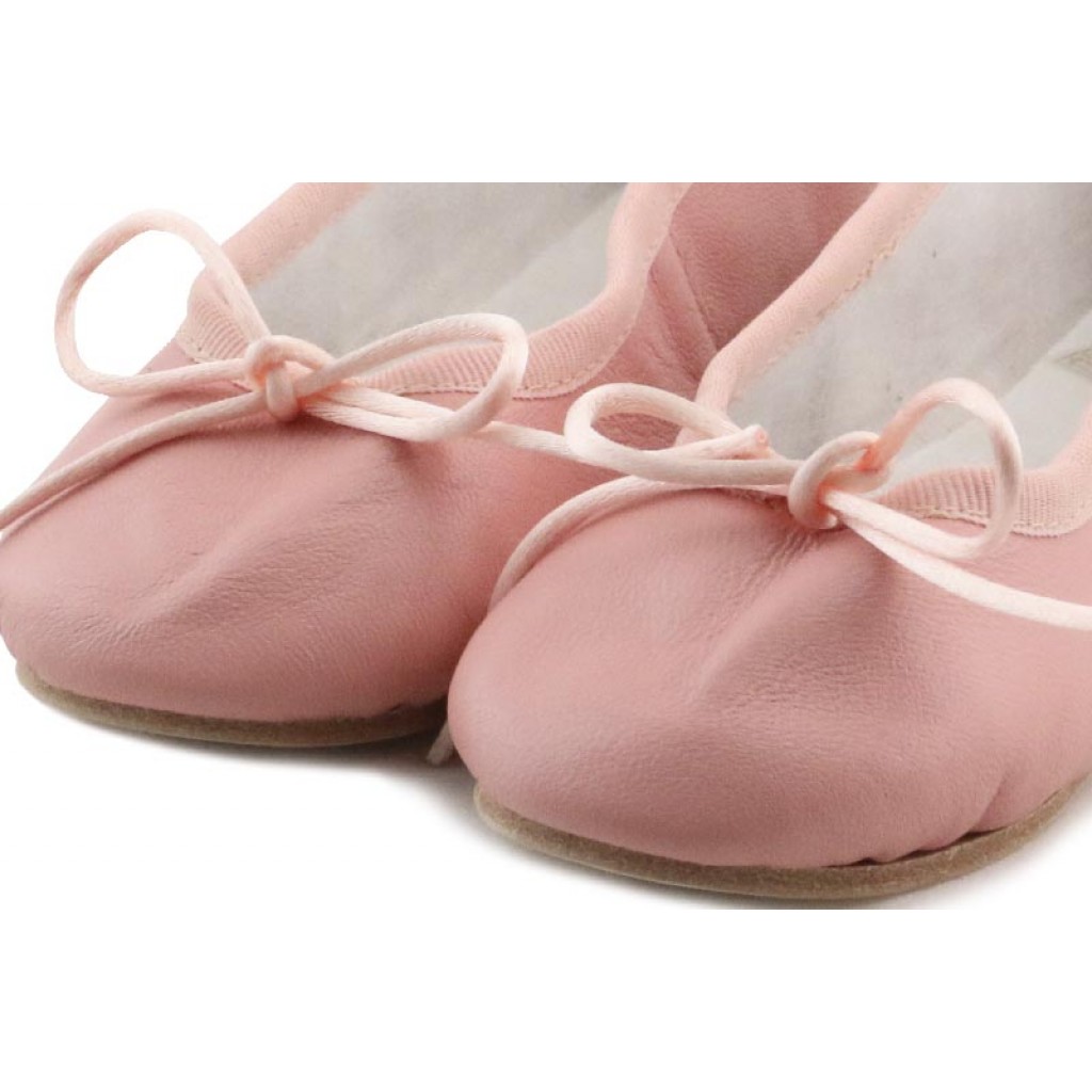 Zapatilla ballet piel rosa suela dura