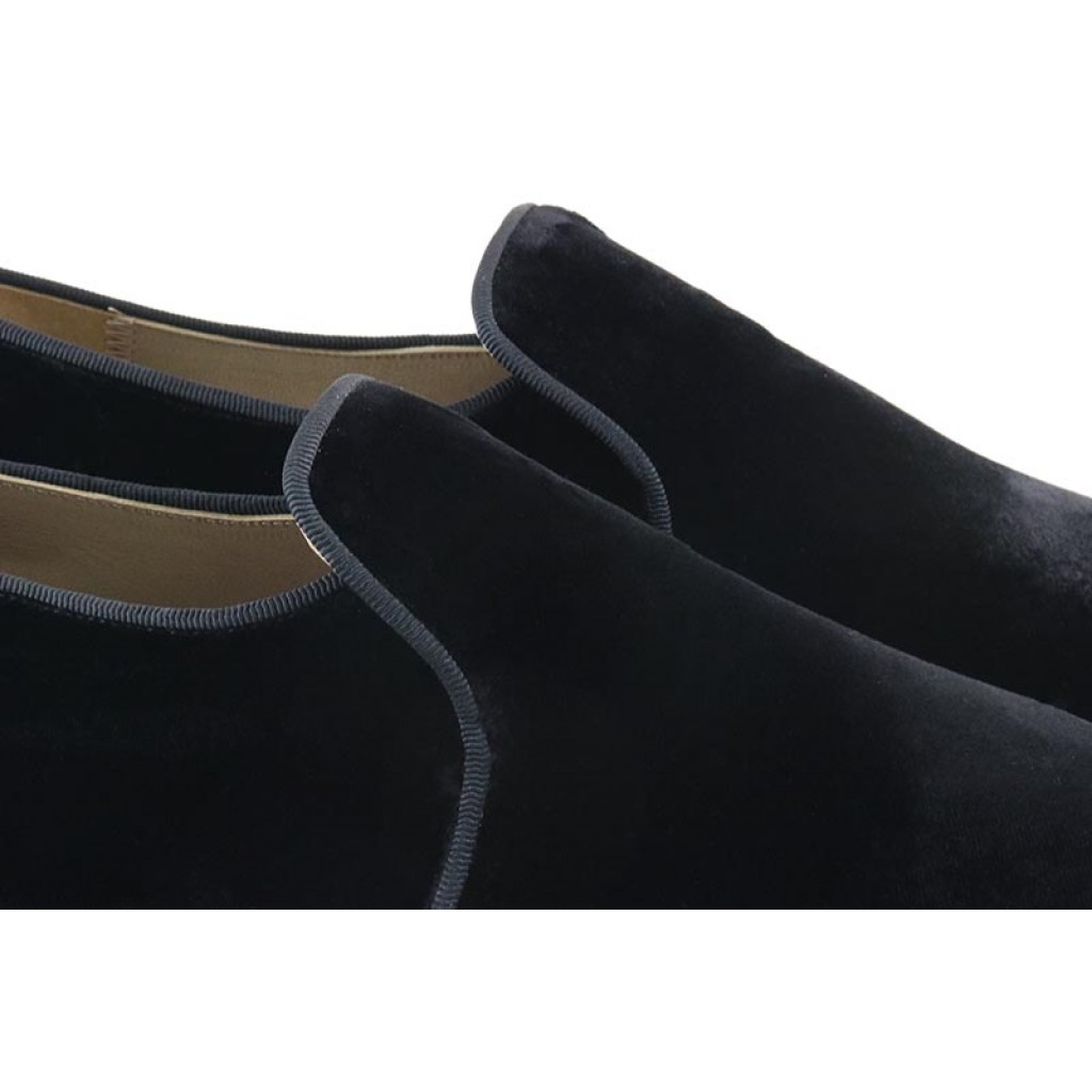 Zapato estilo copete en terciopelo negro Eli para Jeromin 