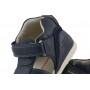 Sandalia bota en piel azul con velcro Biomecanics