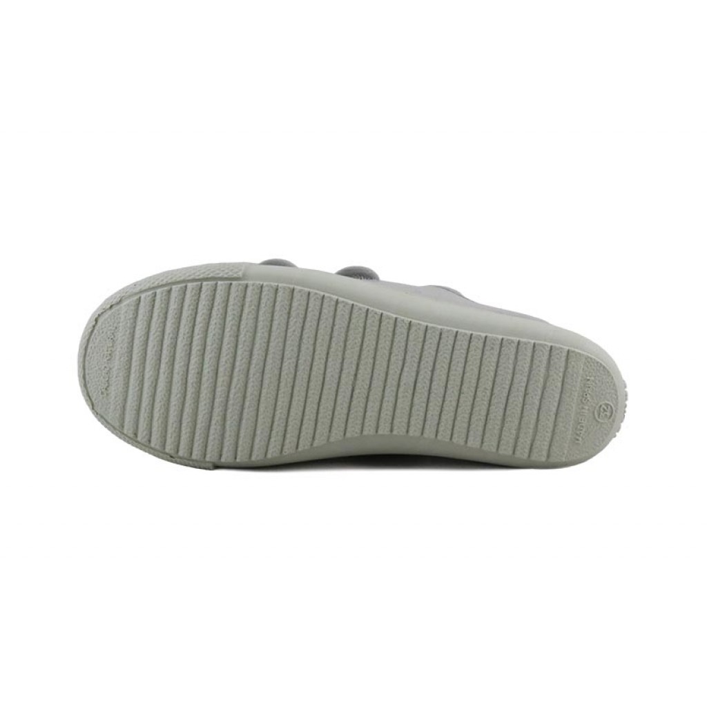 Zapatilla de lona gris perla con velcro Vul-Ladi