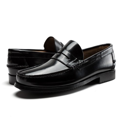 Mocasín piel brillante negro 9300 Benson Shoes para Jeromín