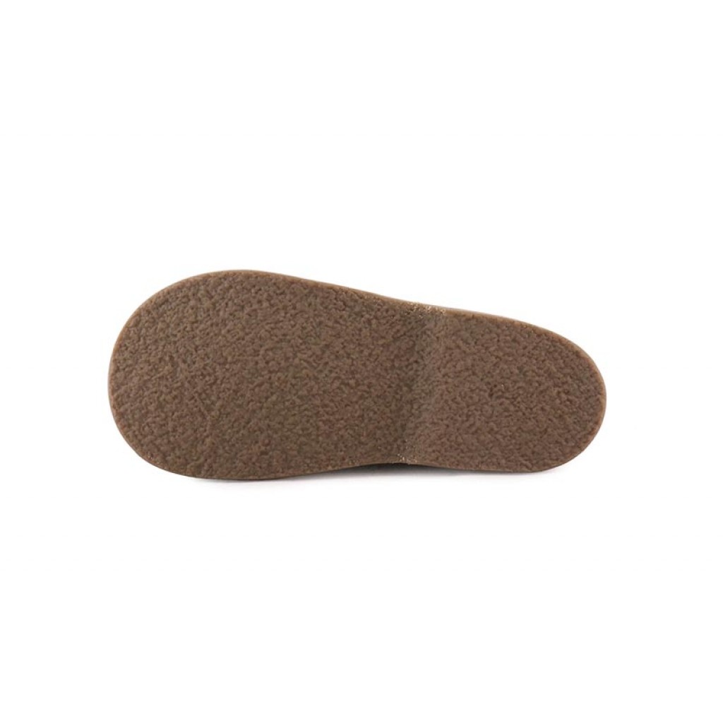Sandalia piel marrón calada con hebilla Jeromín 
