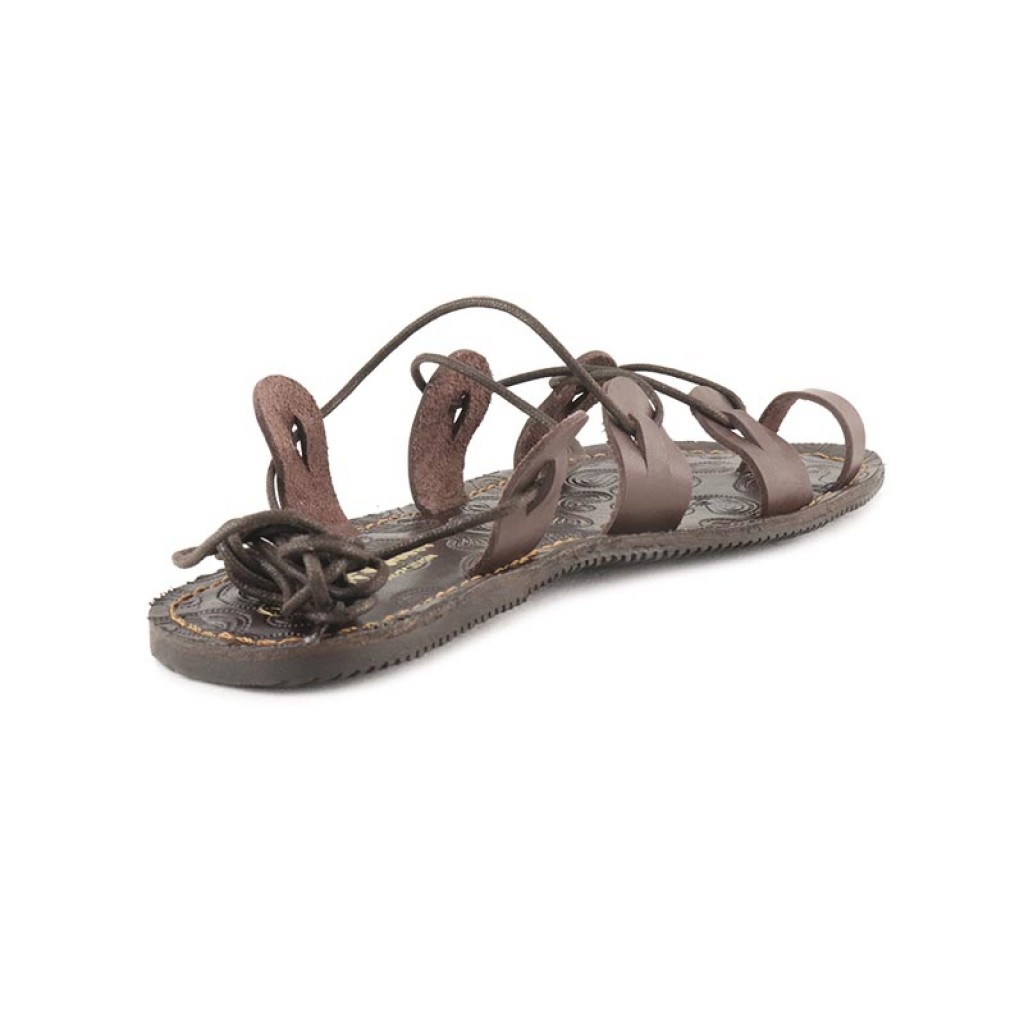 Sandalia romana piel marrón Pepa Jeromin