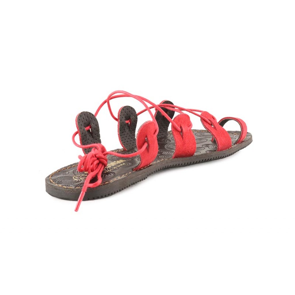 Sandalia romana ante rojo Pepa Jeromin
