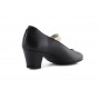 Zapato de flamenco en piel negro con tacón de clavos  Pepa&Cris