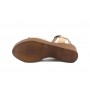 Sandalia de madera con tira ancha nobuk beige 220V