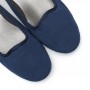 Zapatilla copete en terciopelo azul 104911 Victoria