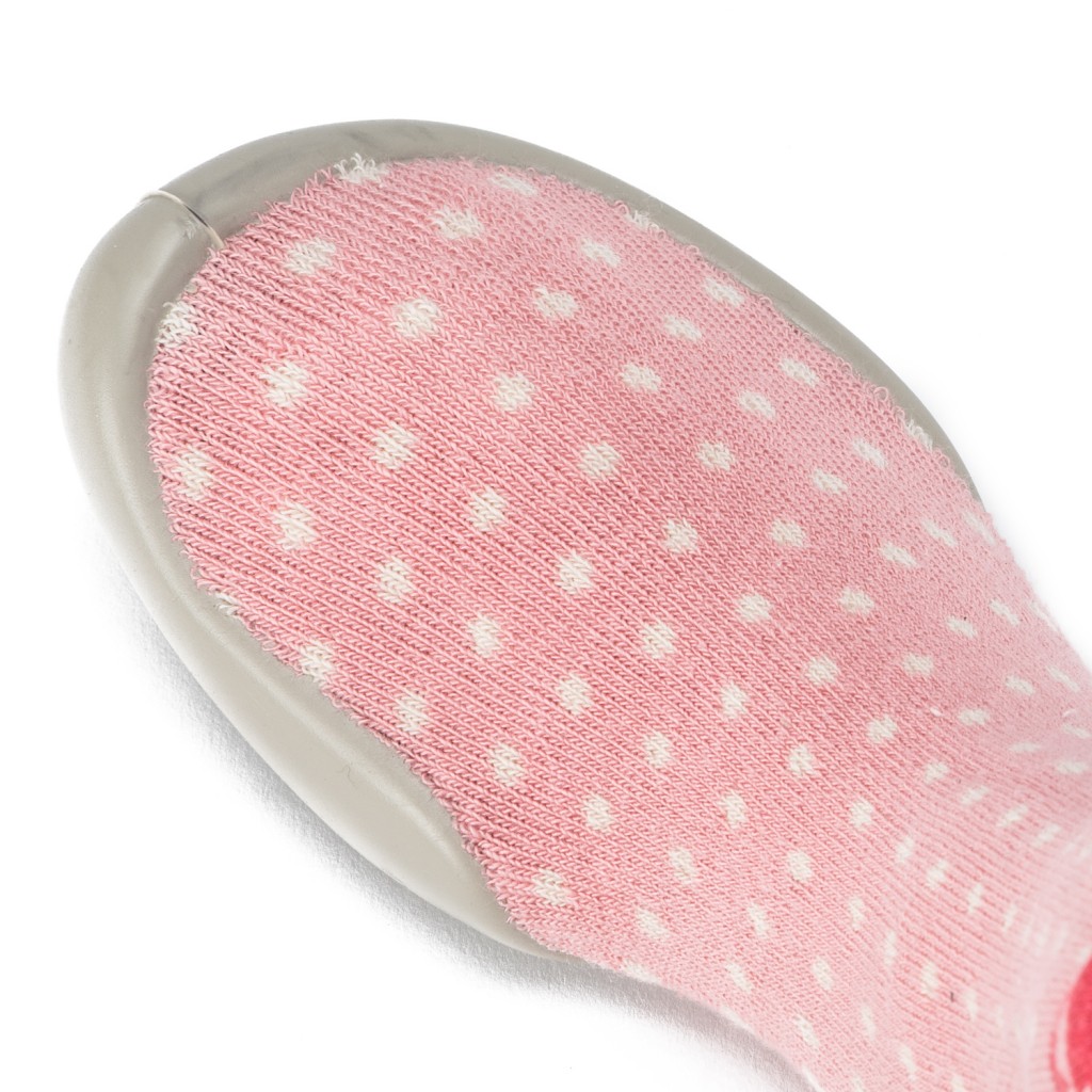 Zapatilla para casa calcetín perlas blanca/rosa Collegien