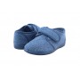 Zapatilla de felpa azulón con velcro Vul-Ladi