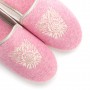 Zapatilla para casa abierta en algodón rosa 63525 Norteñas