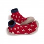 Zapatilla para casa calcetín rojo con rayos Collegien