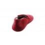 Zapatilla copete terciopelo rojo con dibujo Isotoner