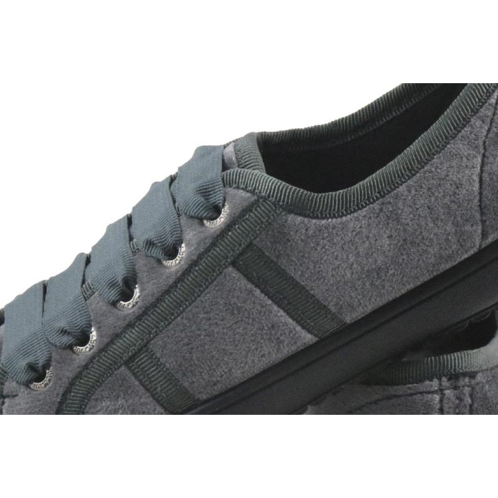 Zapato terciopelo gris con lazo Vul-Ladi