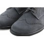 Zapato ingles picado en ante gris con cordón Jeromín