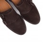 Zapato de ante marrón con doble hebilla Jeromín 