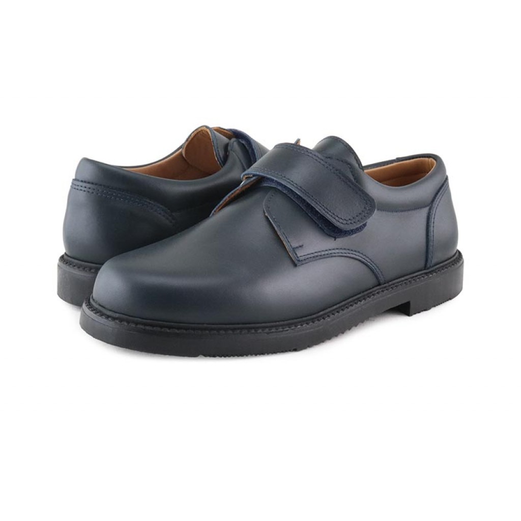 Zapato piel azul velcro N610-New Jeromín