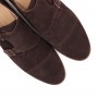 Zapato de ante marrón con doble hebilla femenino Thousand para Jeromin